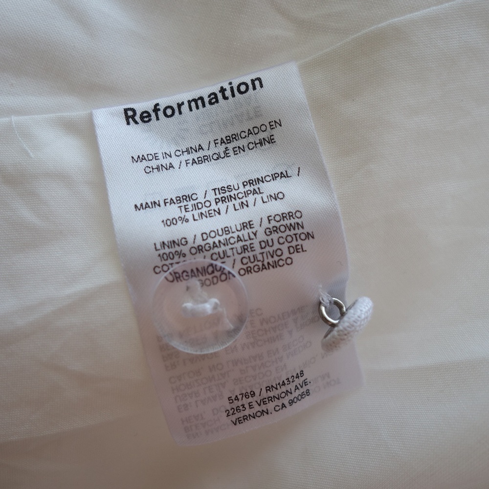 Reformation Bekki Linen Dress - White - Picture 11 of 12